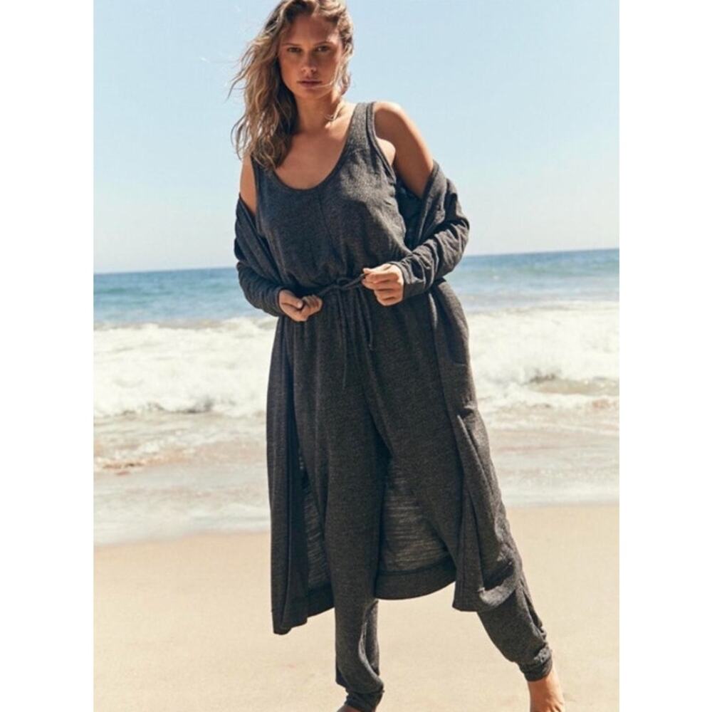 Free People Beach Bicoastal Gray Jumpsuit Women's Medium - Picture 2 of 10